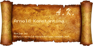 Arnold Konstantina névjegykártya